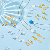 180Pcs 6 Style Tibetan Style Alloy Glue On Flat Pad Pendant Bails TIBEP-HS0001-02-5