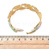 Ocean 304 Stainless Steel Enamel Cuff Bangles for Women BJEW-F518-02F-G-3