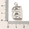 Brass Micro Pave Clear Cubic Zirconia Pendants KK-G521-01P-B-3