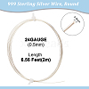999 Sterling Silver Wire STER-WH0008-04B-S-2