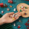 Yilisi 18Pcs 18 Style Christmas Bell & Tree & Sock & Snowman & Candy Cane Enamel Pin JEWB-YS0001-10-7