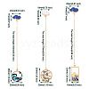 Cheriswelry 8Pcs 8 Style Zinc Alloy Bookmark for Reader AJEW-CW0005-05-2