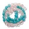 Natural Amazonite & Rose Quartz Beads Strands G-L610-B01-01-3