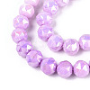 Anti-Tarnish Electroplate Glass Beads Strands GLAA-N010-10mm-07-2