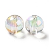 Two Tone UV Plating Rainbow Iridescent Acrylic Beads TACR-D010-03A-01-2