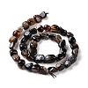 Natural Black Agate Beads Strands G-A208-04-3