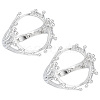 2Pcs Adjustable Brass Finger Rings Components FIND-GO0002-77B-1