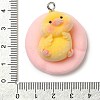 Flocking Resin Sleeping Pendants RESI-D072-02B-3