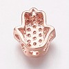 Brass Cubic Zirconia Beads KK-P134-05-3