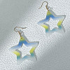 Alloy Acrylic Star Dangle Earrings for Women WG7A8ED-01-3