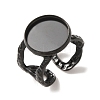 Hammered 304 Stainless Steel Cuff Ring Components SA-CBAC0DF-02D-EB-1