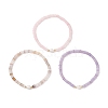 Natural Gemstone & Cultured Freshwater Pearl Beads Stretch Bracelets for Women BJEW-JB13473-2