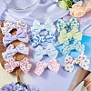 4Bags 4 Colors Cloth Bowknot Alligator Hair Clips PHAR-TA0001-20-5