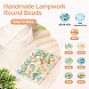 35Pcs 7 Colors Handmade Lampwork Round Beads LAMP-TA0001-58-4