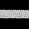 Imitation Jade Electroplate Glass Beads Strands GLAA-F029-J4mm-D06-1