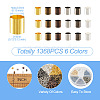 1368Pcs 6 Colors Brass Crimp Beads KK-YS0001-09-3