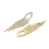 Cubic Zirconia Chains Tassel Earrings EJEW-P236-10G-2