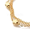 Flower Brass Multi-strand Bracelets BJEW-L696-026G-2