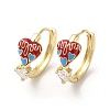 Real 18K Gold Plated Brass Heart Hoop Earrings EJEW-L268-024G-03-1