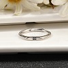 Rhodium Plated 925 Sterling Silver Adjustable Rings RJEW-S397-01P-10-2