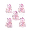 Transparent Resin Bowknot Kitten Decoden Cabochons RESI-M045-07A-1