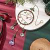 Christmas Theme Glass Ring Pendant Decoration HJEW-TA00229-2