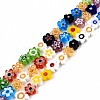 Handmade Millefiori Glass Bead Strands LAMP-N029-017A-08-1