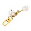 Flower ABS Plastic Imitation Pearl Pendant Decoration HJEW-JM02440-4