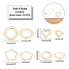80Pcs 8 Style 304 Stainless Steel Linking Rings STAS-UN0022-50-5