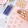 SUNNYCLUE 50Pcs Light Gold Plated Alloy Enamel Pendants ENAM-SC0004-84-3