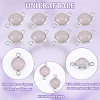 Unicraftale 20Pcs Natural Rose Quartz Connector Charms G-UN0001-22A-5