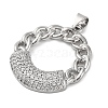 Rack Plating Brass Micro Pave Cubic Zirconia Pendants KK-M021-07P-2