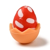 Easter Eggshell Food Grade Eco-Friendly Silicone Focal Beads LS-SIL-Q022-06C-1