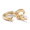 Brass Micro Pave Clear Cubic Zirconia Twister Clasps ZIRC-A014-07-3