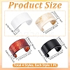 4Pcs 4 Styles Two-tone Acrylic Cuff Bangles for Women BJEW-UN0002-02-5