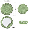 CRASPIRE 100Pcs Adhesive Wax Seal Stickers DIY-CP0010-54F-2