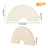 AHADERMAKER 2Pcs Sector Wooden Basket Bottoms DIY-GA0003-04-2