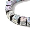 Blaking Painted Natural Lava Rock Beads Strands G-B086-B01-01A-3