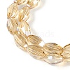 Electroplate Glass Beads Strands GLAA-Q101-03A-PL02-3