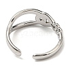 Non-Tarnish 304 Stainless Steel Cuff Ring for Women RJEW-F151-01P-3