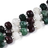 Natural Fuchsite & Garnet & White Moonstone Beads Strands G-T144-20A-01-4