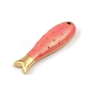 Brass Enamel Pendants KK-CBAF17A-06G-02-2