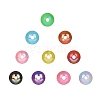 300Pcs 10 Colors Plastic Beads OACR-CJ0001-13-4