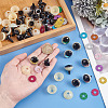 HOBBIESAY 32 Sets 8 Colors Glitter Plastic Craft Doll Eyes KY-HY0001-13A-3