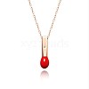 Matchstick 925 Sterling Silver Pendant Necklace for Girl Women NJEW-BB44250-A-1