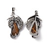 Natural Tiger Eye Pendants G-H281-06F-2