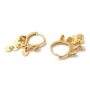 Rack Plating Brass Flat Round Dangle Hoop Dangle Earrings EJEW-G348-06G-2