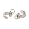 Brass Micro Pave Grade AAA Cubic Zirconia Charms ZIRC-P067-11P-C-NR-3