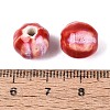 Vintage Porcelain Corrugated Beads PORC-N013-11N-3