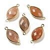 Natural Mixed Stone Faceted Connector Charms G-K347-03G-B-2